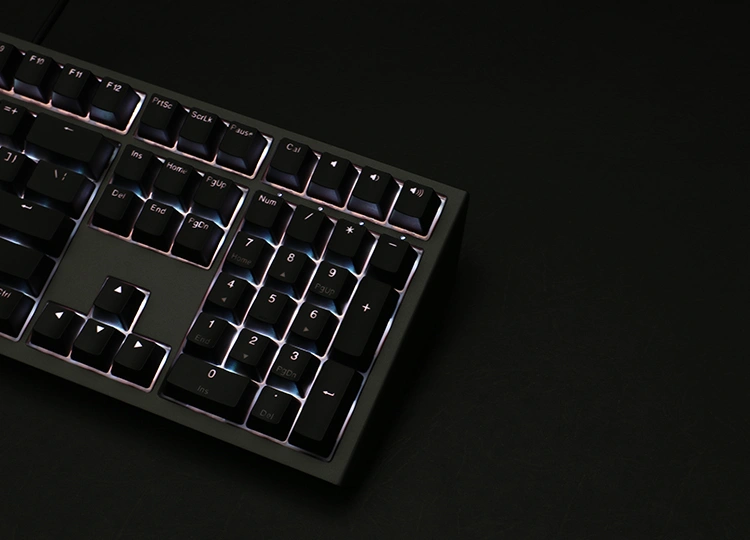 Ducky Shine 7 PBT Gaming Keyboard - MX-Blue (US), RGB LED, blackout