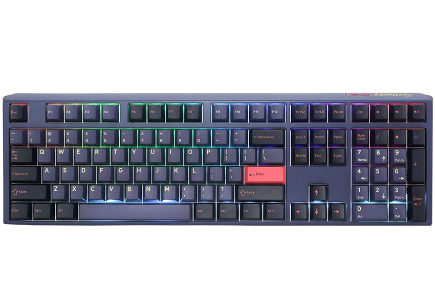 Ducky One 3 Cosmic Blue Gaming Keyboard, RGB LED - MX-Ergo-Clear