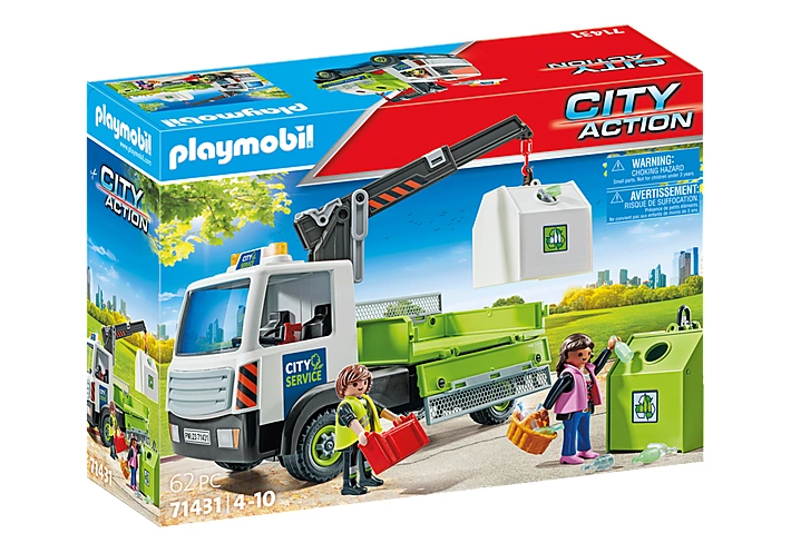 Playmobil Altglas-LKW mit Container