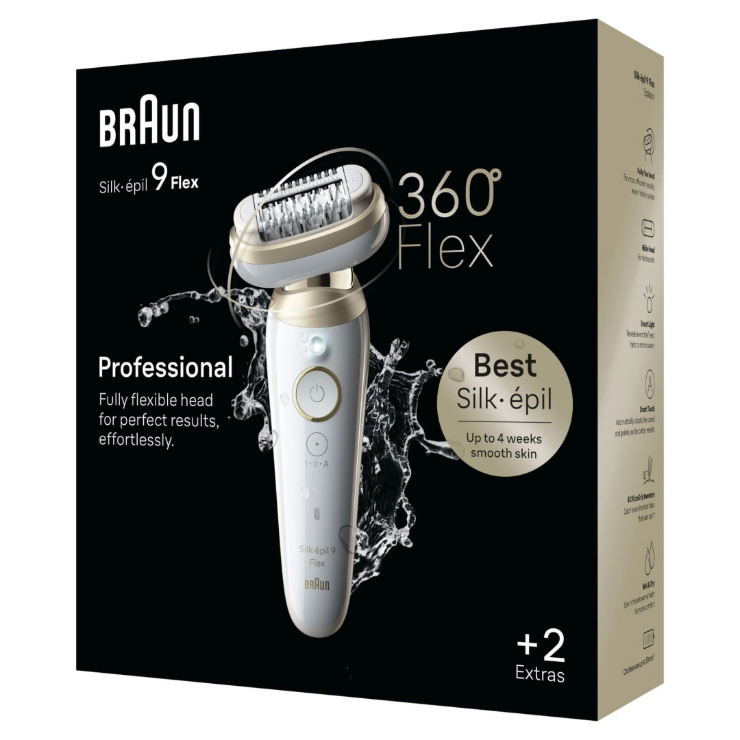 Braun Silk-épil 9-011 3D Bílý/Zlatý