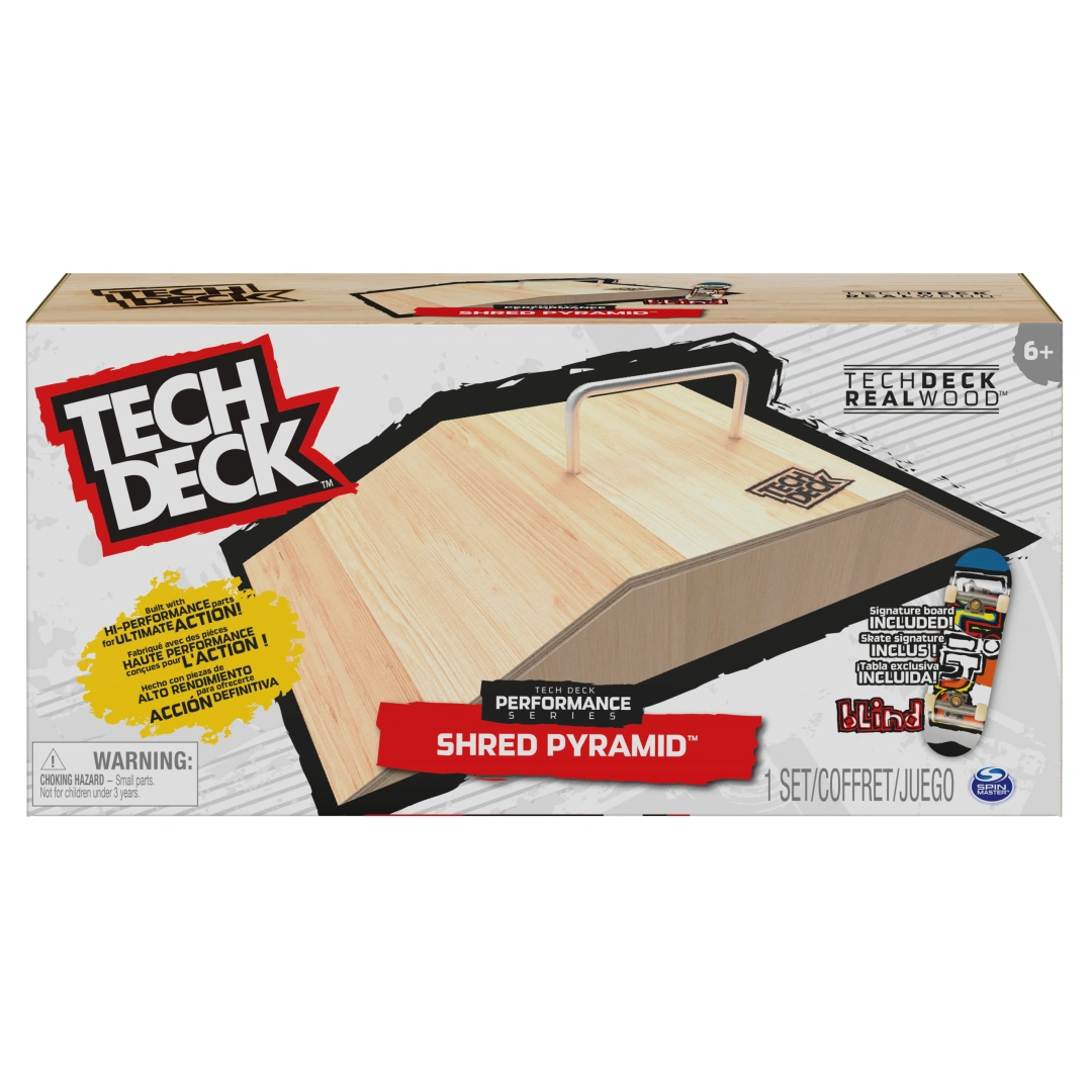 TECH DECK Dřevěná rampa s fingerboardem