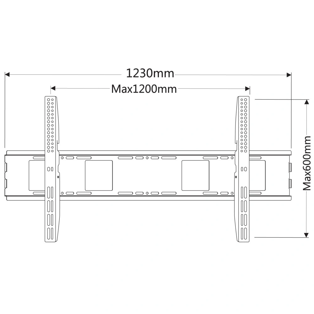 EFB Držák TV do 150kg, VESA 1200x600, 36mm od stěny, černý (17.42.2230)