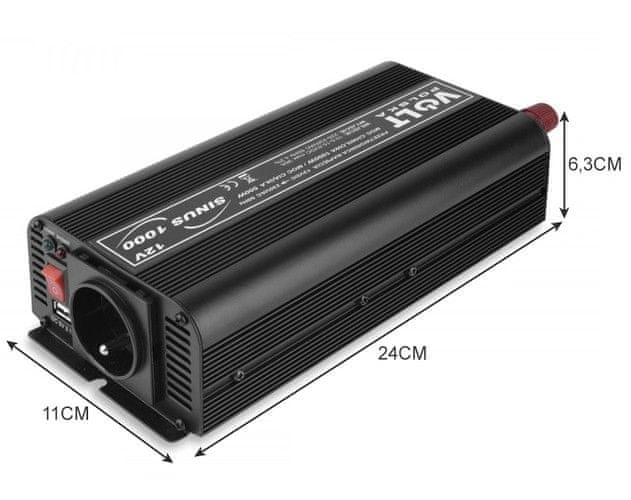 RS ISO 21272 měnič SINUS 500 12/230V (300/600W)