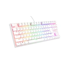 Genesis tichá herní klávesnice THOR 303/TKL/RGB/Outemu Peach Silent/Drátová USB/US layout/Bílá