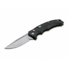 Böker Plus 01BO482 Intention II Black automatický taktický nůž 8 cm, Stonewash, černá, G10, spona