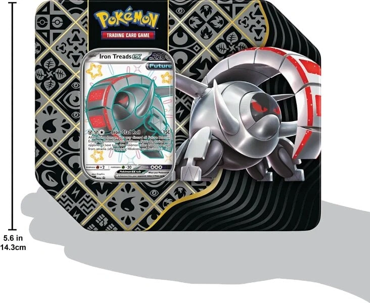 Karetní hra Pokémon TCG: Paldean Fates - Premium Tin - Shiny Iron Treads ex