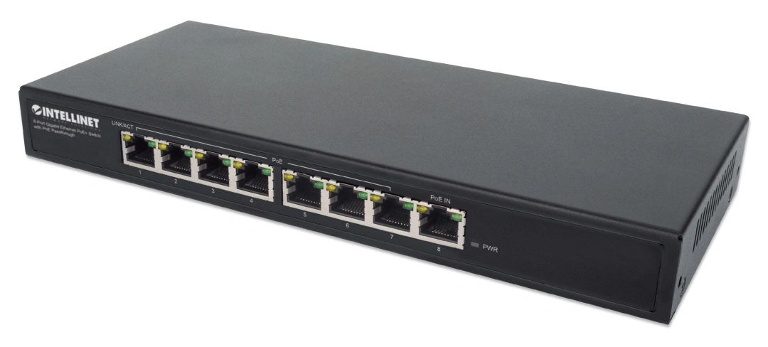 Intellinet Switch Giga 8P Poe+ Pass