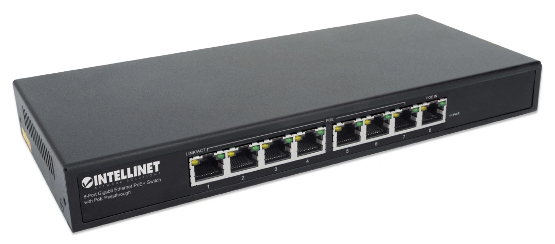 Intellinet Switch Giga 8P Poe+ Pass