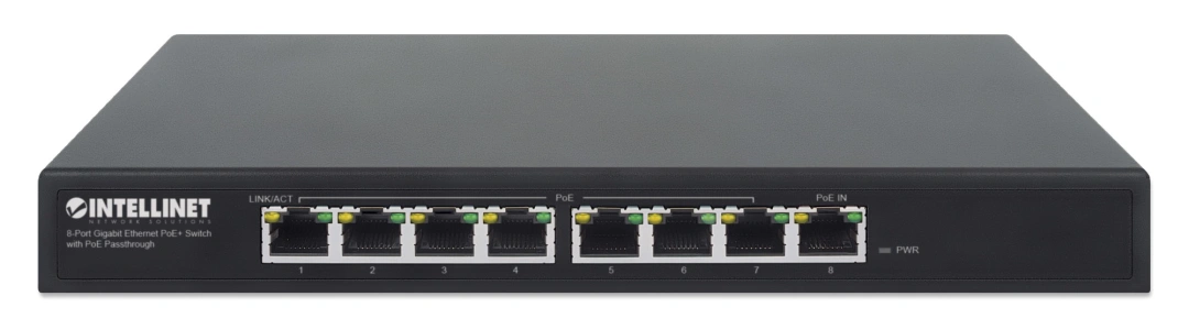 Intellinet Switch Giga 8P Poe+ Pass