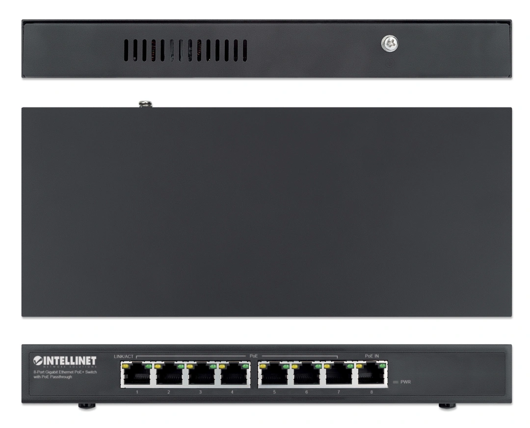 Intellinet Switch Giga 8P Poe+ Pass