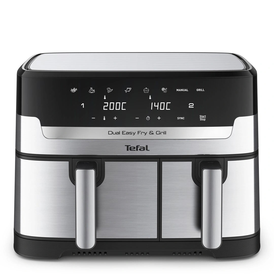 Tefal EY905D10 Dual Easy Fry & Grill, černá/nerez