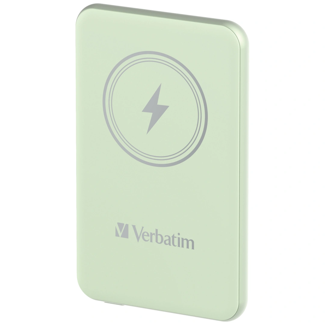 Verbatim ChargeÂ´nÂ´Go Magnetic Wireless Power Bank 5000 Green