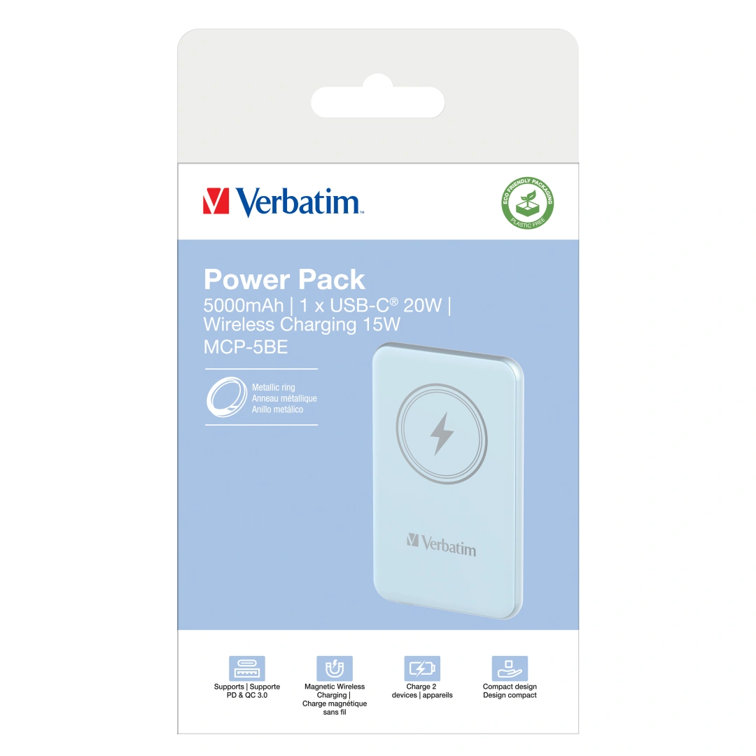 Verbatim Powerbanka Charge 'n' Go 5000 mAh - modrá