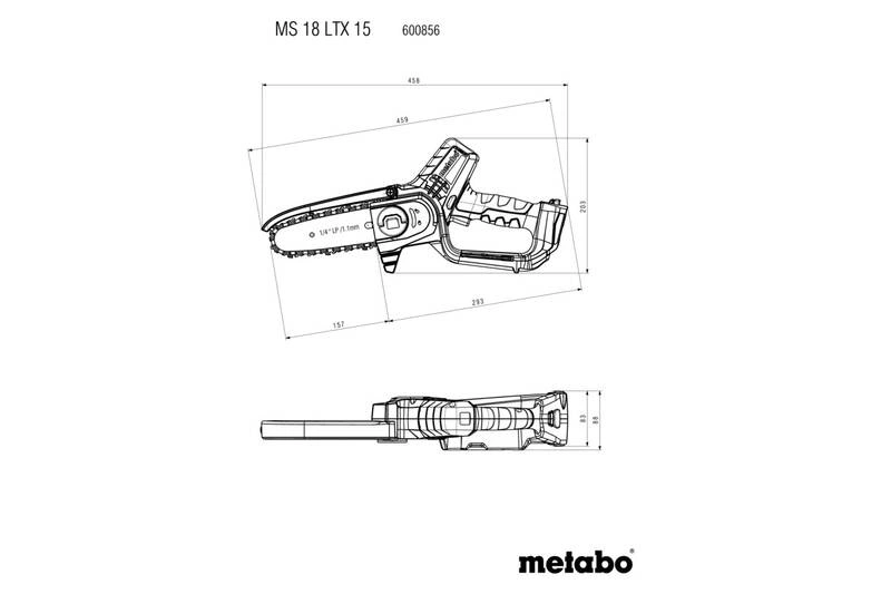 Metabo MS 18 LTX 15 (bez baterie)