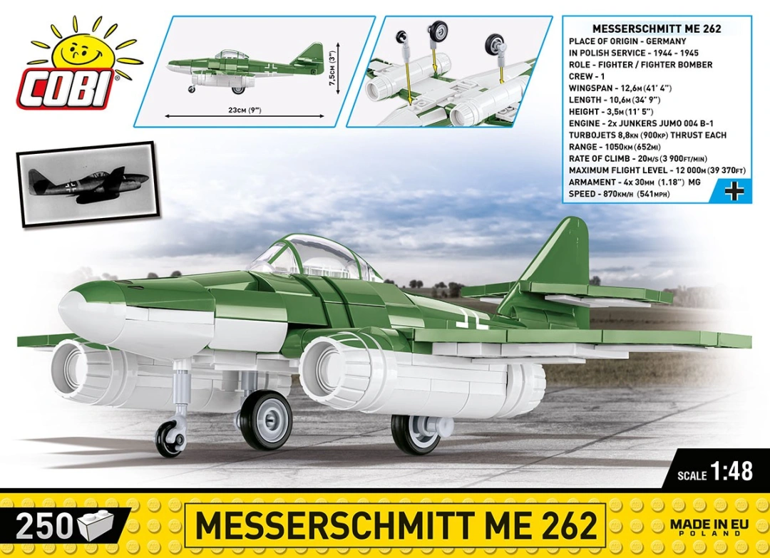 Cobi 5881 II WW Messerschmitt ME 262, 1:48, 250 k