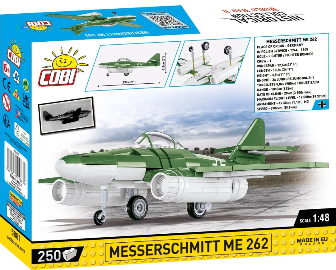 Cobi 5881 II WW Messerschmitt ME 262, 1:48, 250 k