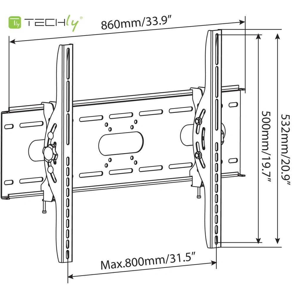 Techly Nástěnné Rameno Lcd 80