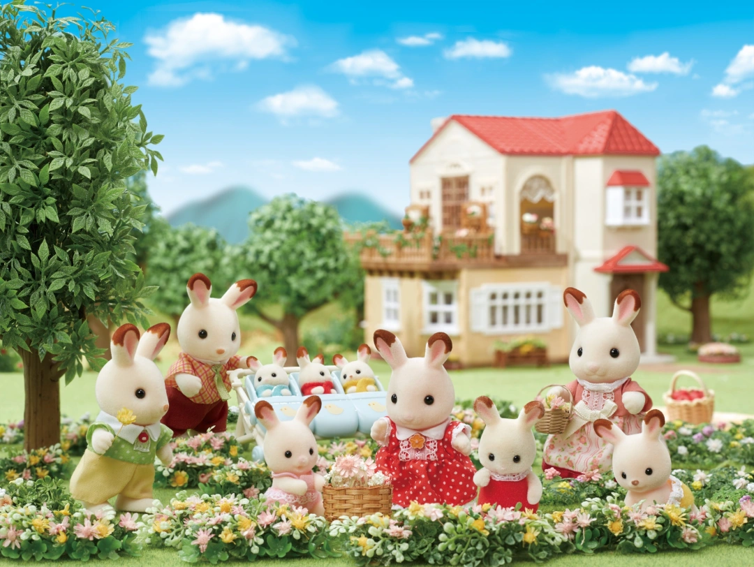 Sylvanian Families Rodina "chocolate" králíků nová