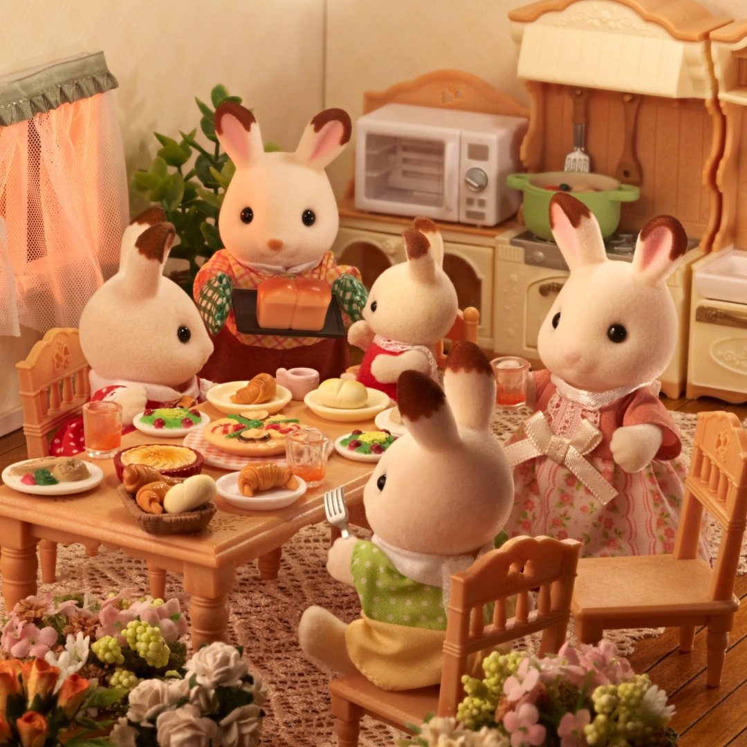 Sylvanian Families Rodina "chocolate" králíků nová