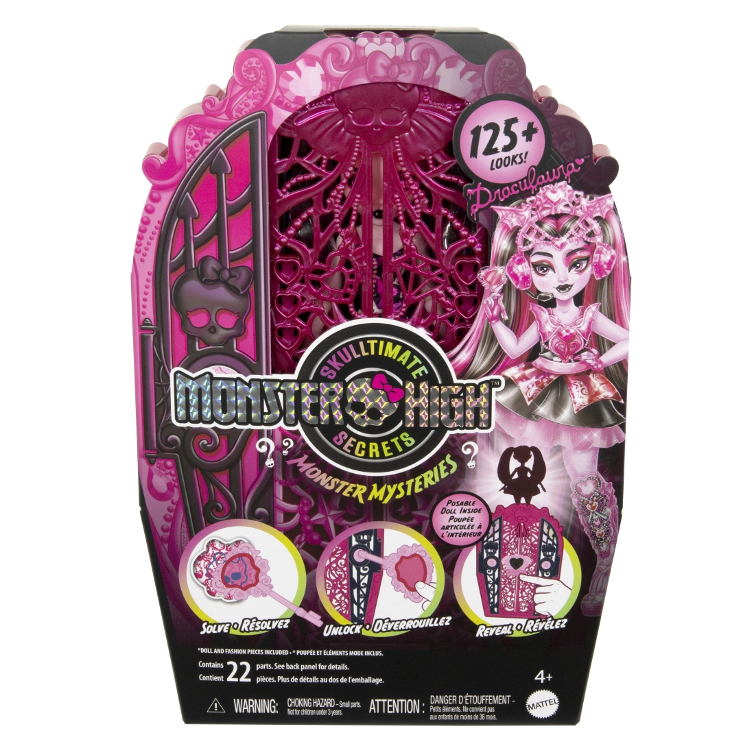 Monster High Skulltimate Secrets Monster Mysteries panenka Draculaura, 19+ překvapení HYB12