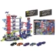 MAJORETTE Garage Super Chase Center + 4 cars and train