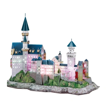 Puzzle 3D Zámek Neuschwanstein / led - 128 dílků