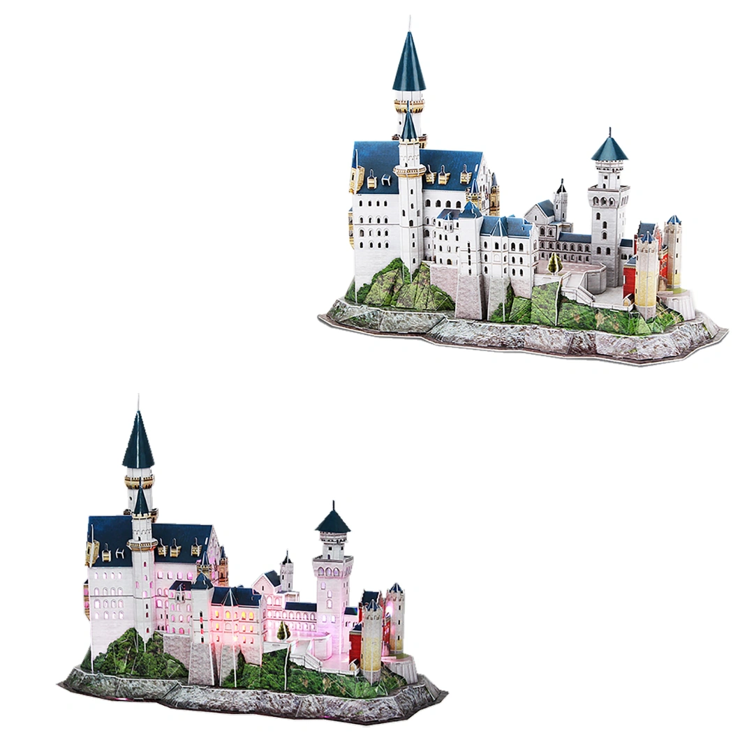 Puzzle 3D Zámek Neuschwanstein / led - 128 dílků