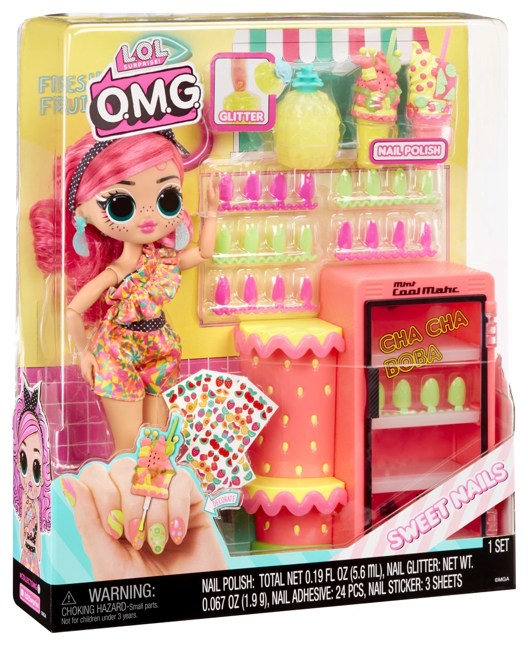 L.O.L. Surprise! OMG Nehtové studio s panenkou - Pinky Pops Fruit Shop