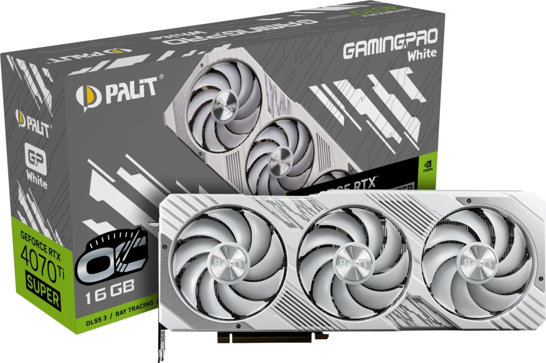 PALiT GeForce RTX 4070 Ti Super GamingPro White OC, 16GB GDDR6X