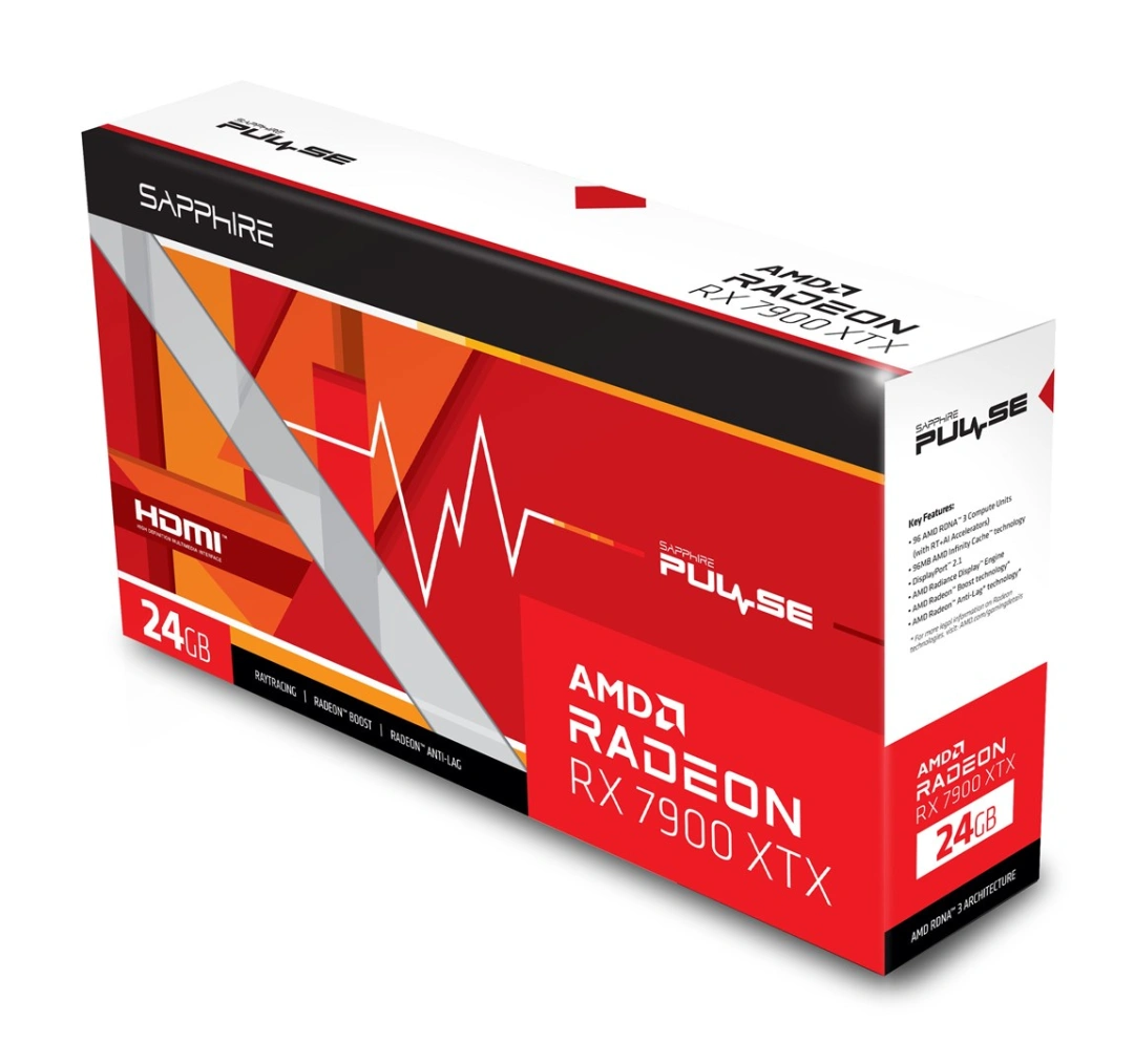 Sapphire AMD Radeon™ PULSE RX 7900 XTX, 24GB GDDR6