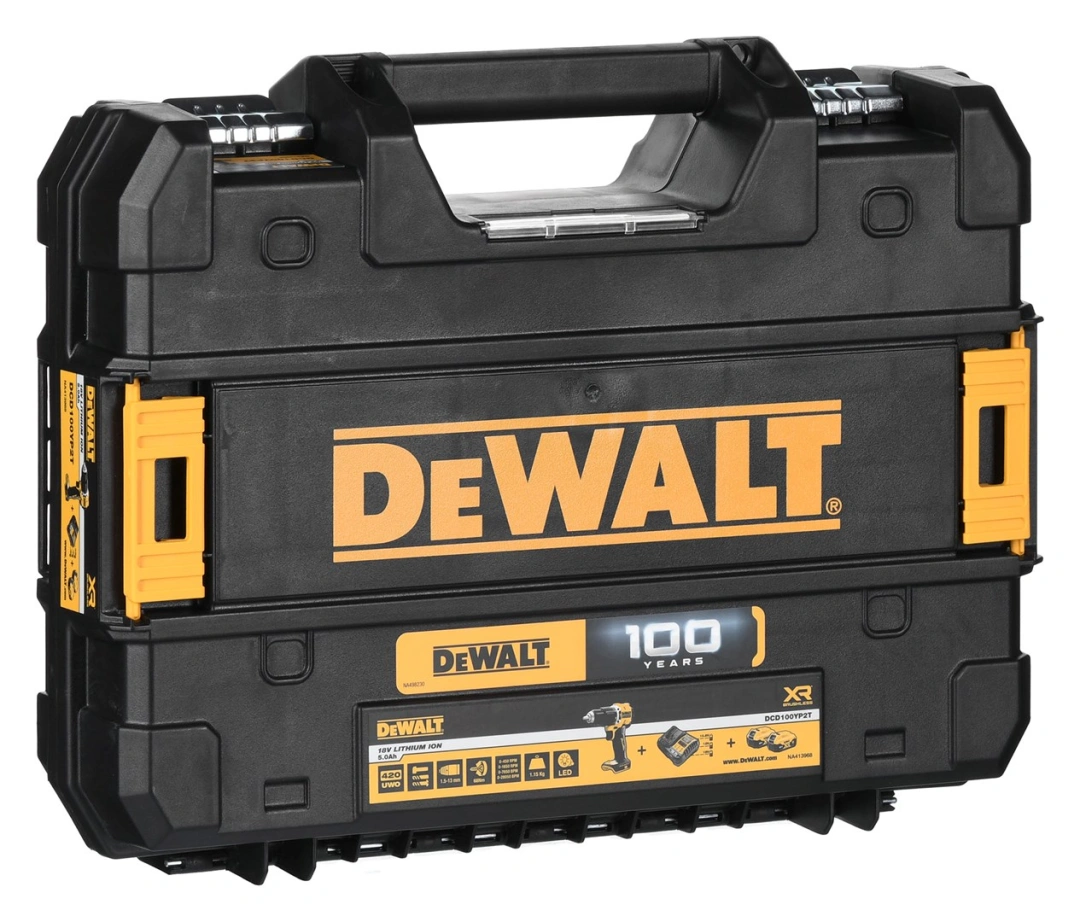 DeWalt 18V BL XR 68Nm 2x5Ah TSTAK rázový šroubovák DeWALT DCD100YP2T-QW