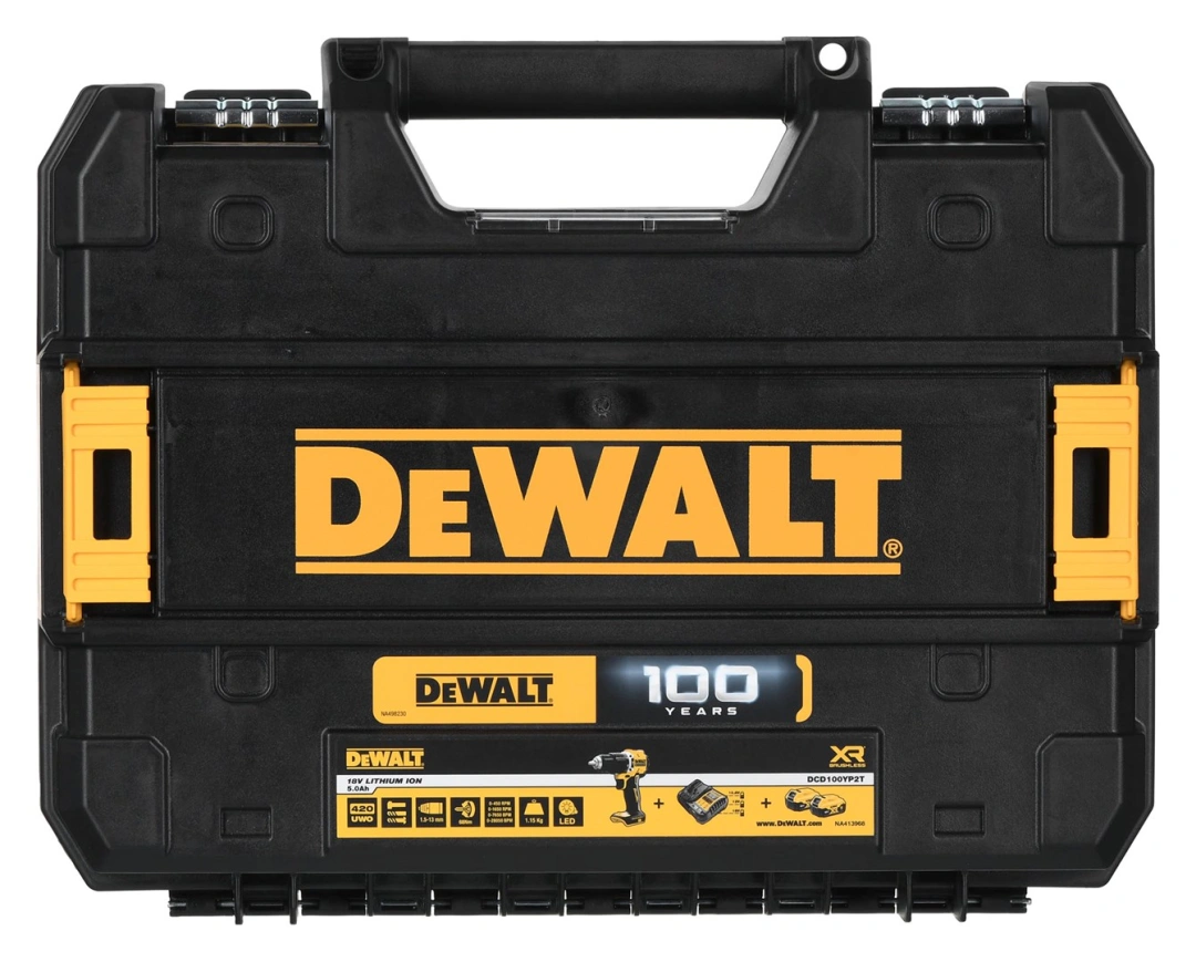 DeWalt 18V BL XR 68Nm 2x5Ah TSTAK rázový šroubovák DeWALT DCD100YP2T-QW