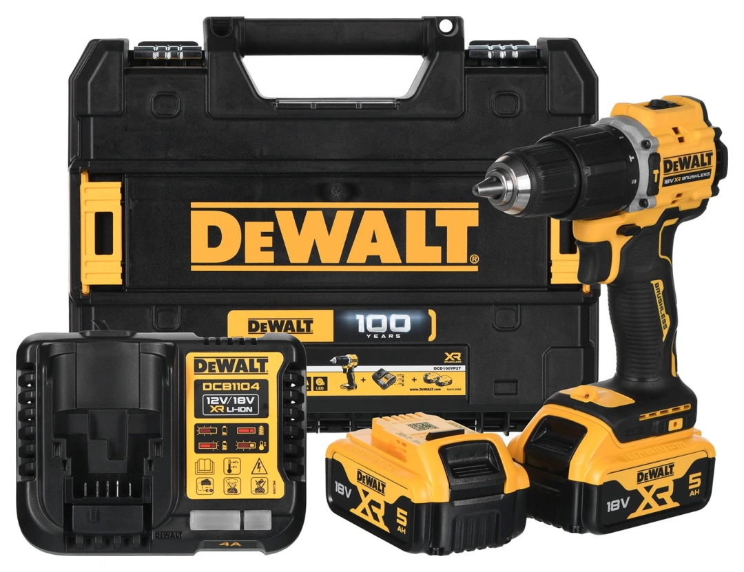 DeWalt 18V BL XR 68Nm 2x5Ah TSTAK rázový šroubovák DeWALT DCD100YP2T-QW