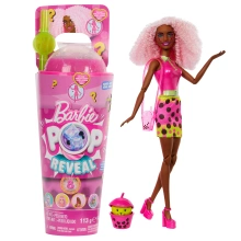 Mattel Panenka Barbie Pop Reveal Barbie bubble tea ovocné potěšení, doplňky s 8 překvapeními, voňavé HTJ18