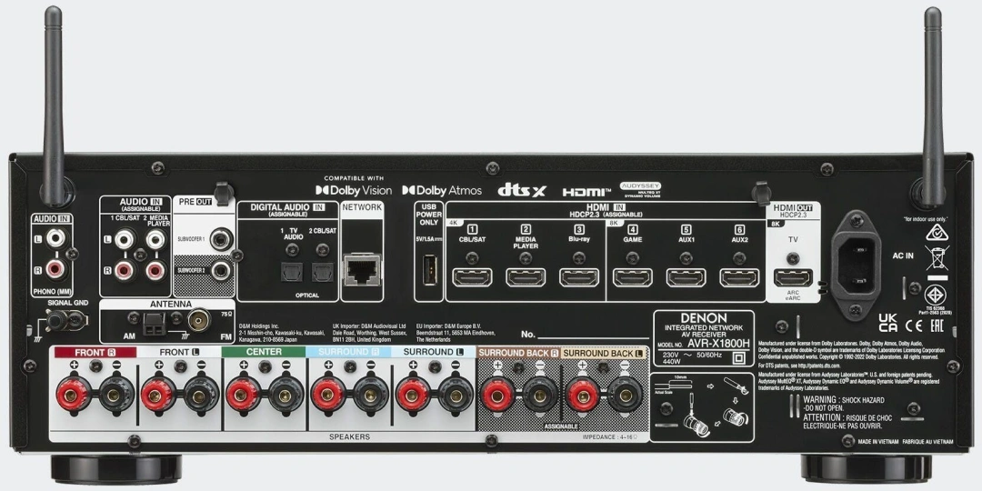 Denon AVR-X1800H, černá