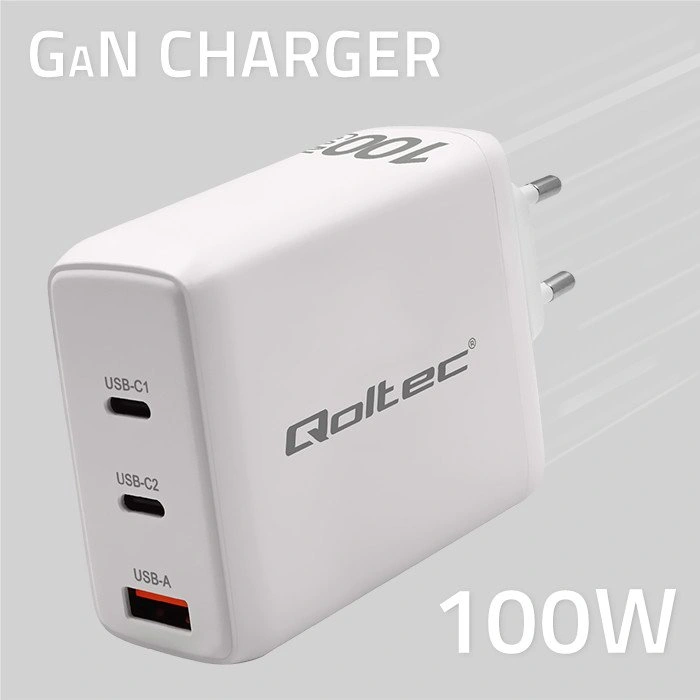 Qoltec 100W GaN Wall Charger