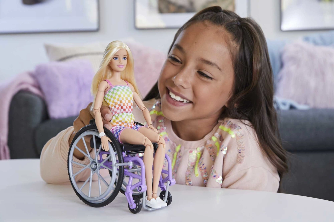 Barbie Fashonistas Doll in Wheelchair Checkered Outfit HJT13