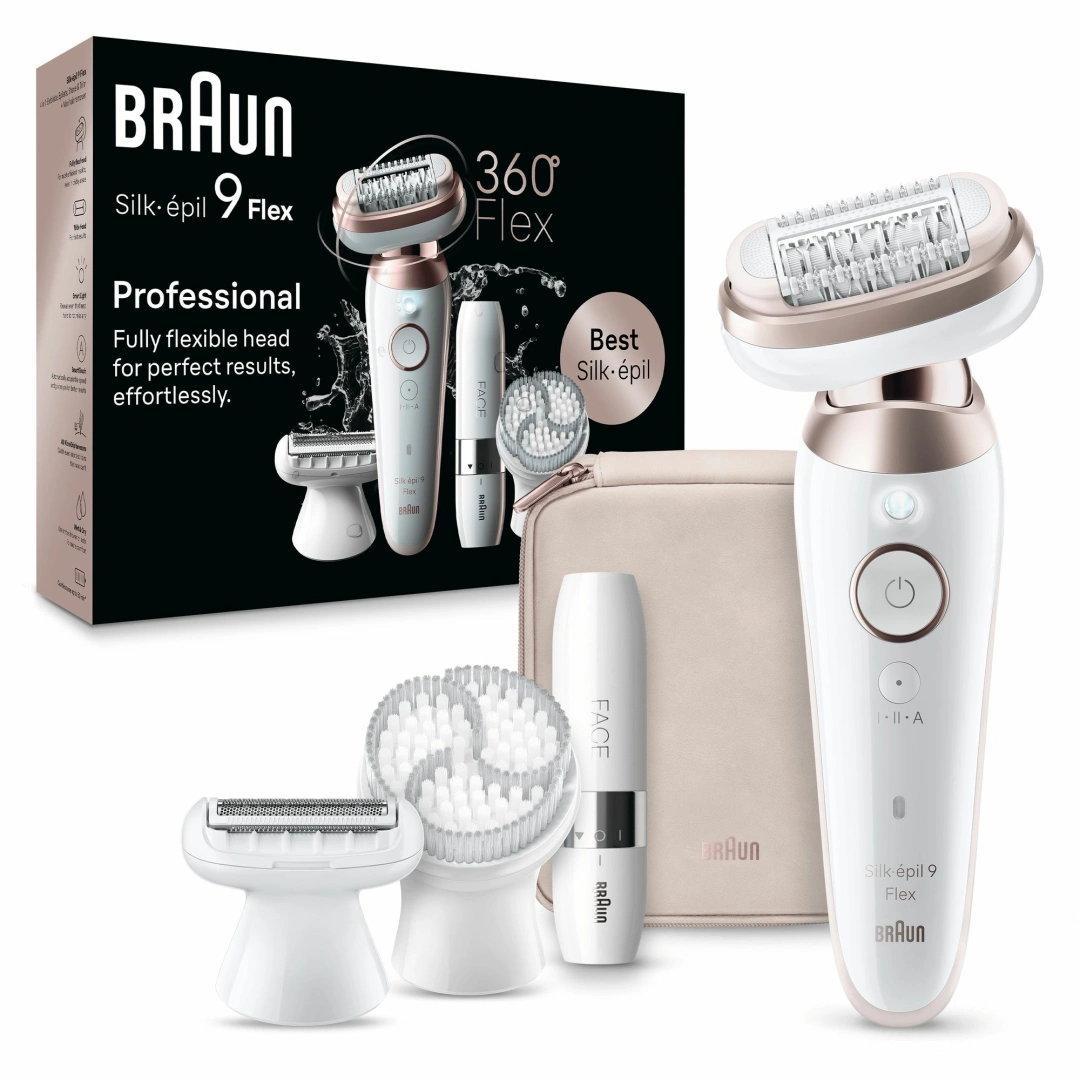 Braun epilátor Silk-épil 9 Flex 9-360 3D Bílý/Růžový