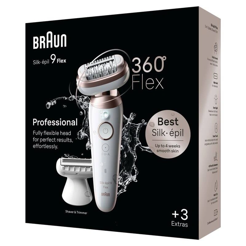 Braun SES9-030 3D Silk-épil 9, růžová/bílá