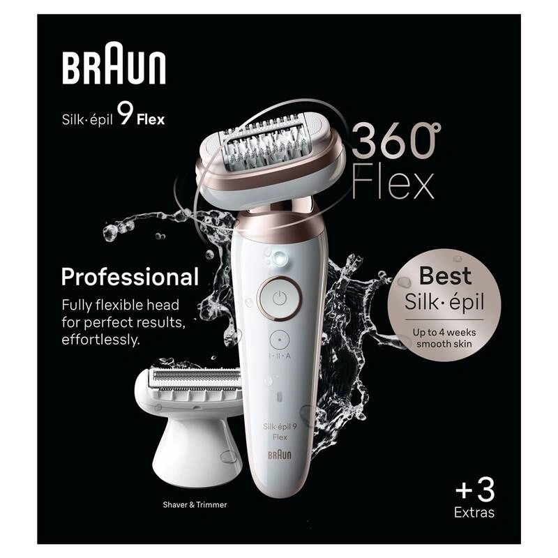 Braun SES9-030 3D Silk-épil 9, růžová/bílá