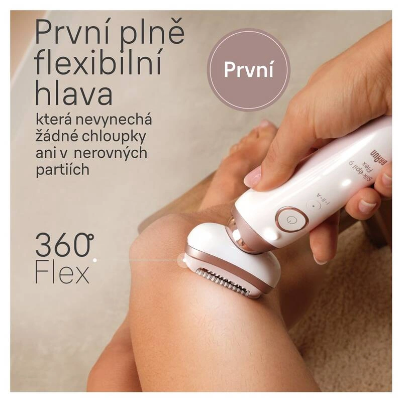 Braun SES9-030 3D Silk-épil 9, růžová/bílá