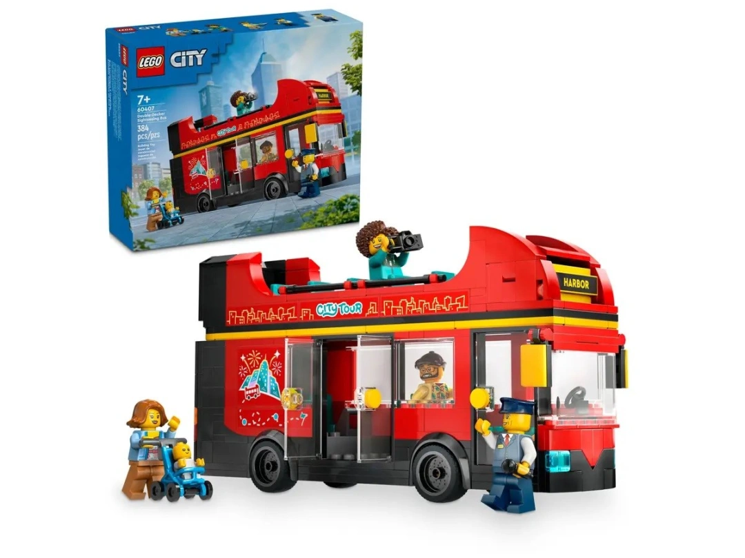 LEGO City 60407 Červený dvoupodlažní vyhlídkový autobus