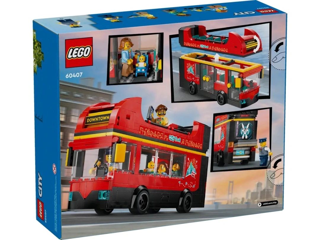 LEGO City 60407 Červený dvoupodlažní vyhlídkový autobus