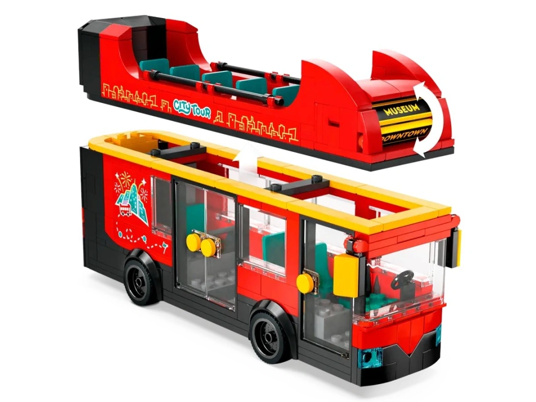 LEGO City 60407 Červený dvoupodlažní vyhlídkový autobus