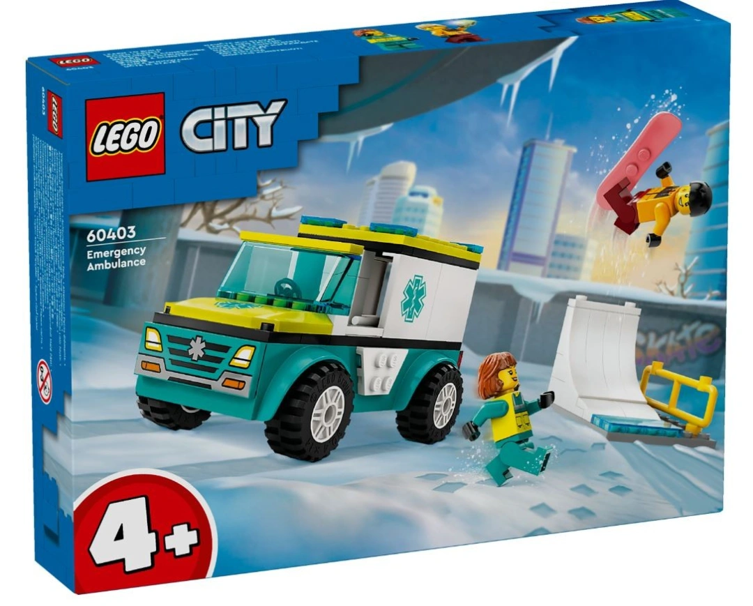 LEGO City 60403 Sanitka a snowboardista