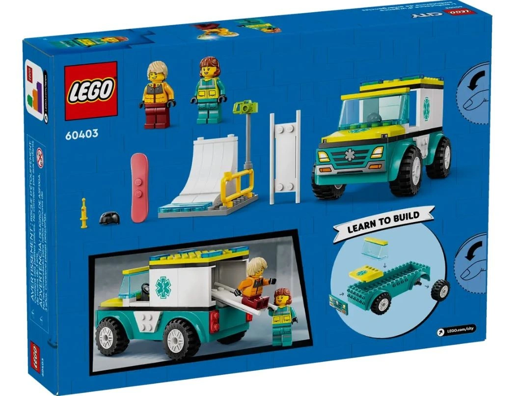 LEGO City 60403 Sanitka a snowboardista