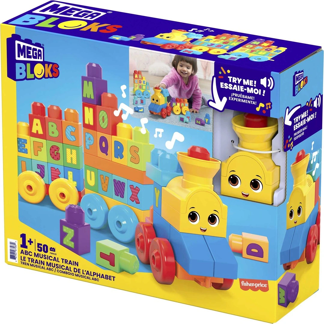 MEGA BLOKS Hudební vláček s písmenky FWK22