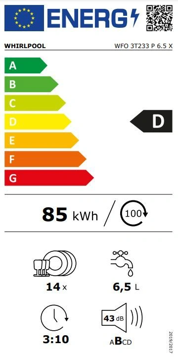 Whirlpool WFO 3T233 P 6.5 X