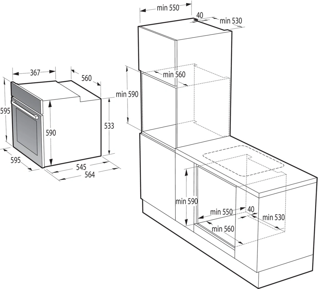 Gorenje BOS6737E13BG, vestavná