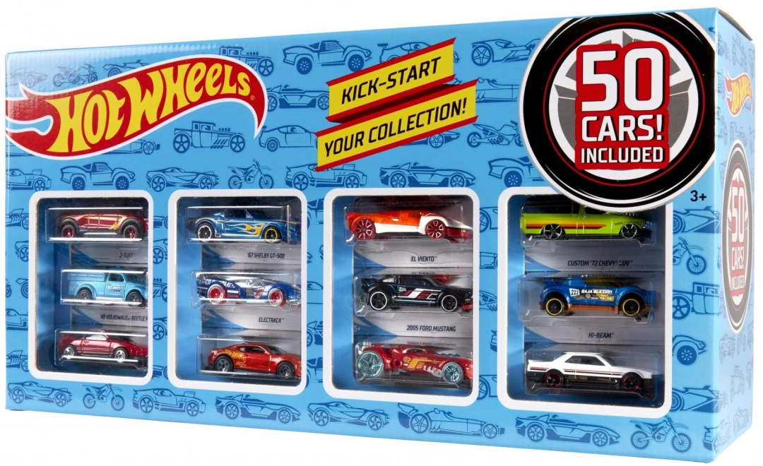 Hot Wheels Dárkové balení angličáků 50 ks